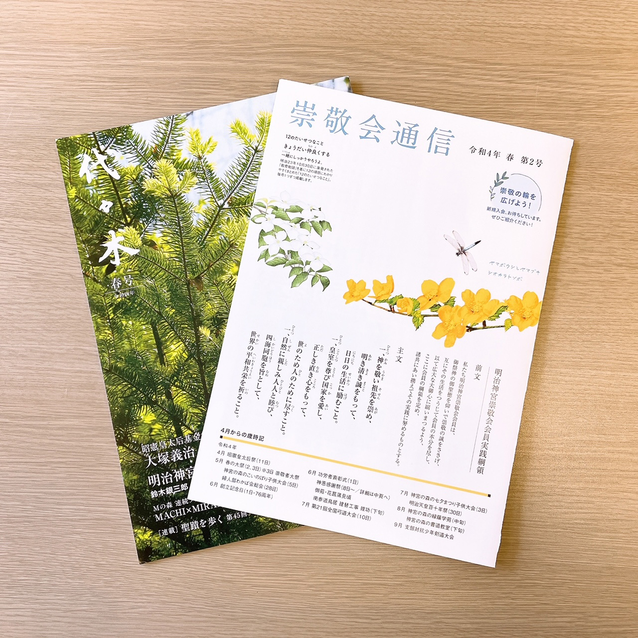 会報誌「代々木」,「崇敬会通信」